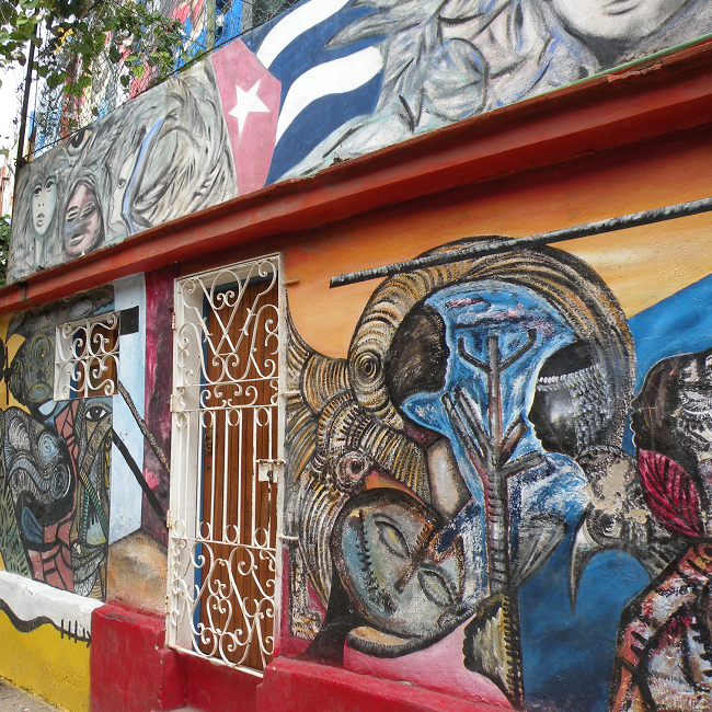 « Street art » dans la rue Callejón de Hamel - La Havane